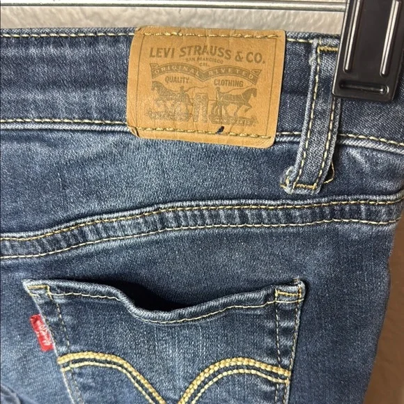 Levi 710 Super Skinny Juniors Blue Jeans - Picture 7 of 9
